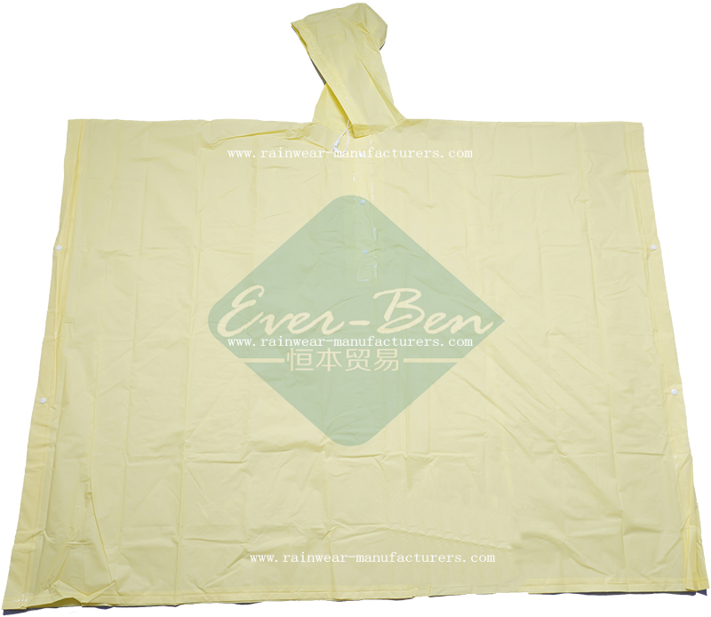 Yellow EVA lightweight waterproof poncho supplier